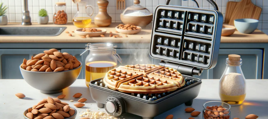 Low-Carb Mandel-Waffeln aus dem Waffeleisen