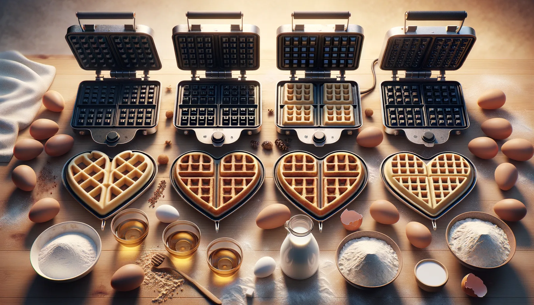 Waffeleisen Arten im Vergleich: Flach, belgisch, Herzform und mehr fuer deine perfekte Waffel