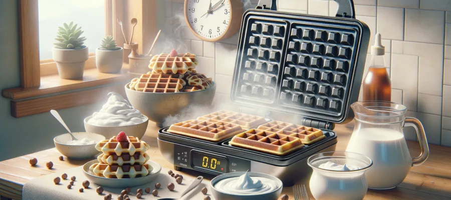 10-Minuten Joghurt-Waffeln aus dem Waffeleisen