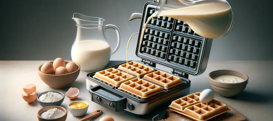 Einfache Blitz-Buttermilch-Waffeln aus dem Waffeleisen