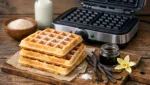 Vanille-Waffeln mit Bourbon-Vanille aus dem Waffeleisen