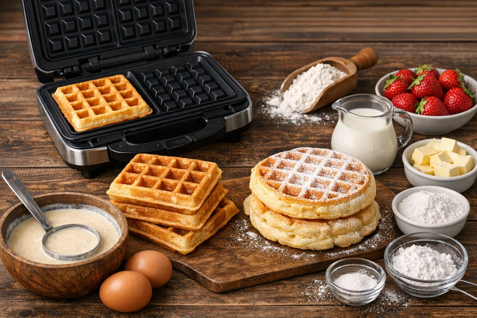 Waffeleisen: Suesse Basisrezepte fuer klassische und fluffige Waffeln