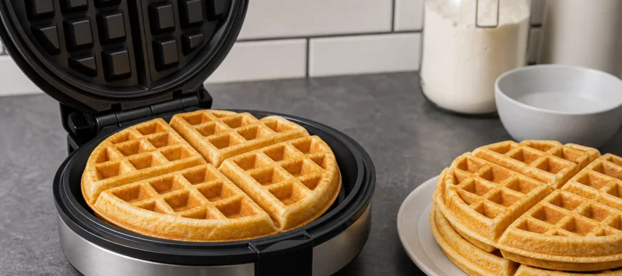 American-Style Buttermilk Waffles aus dem Waffeleisen