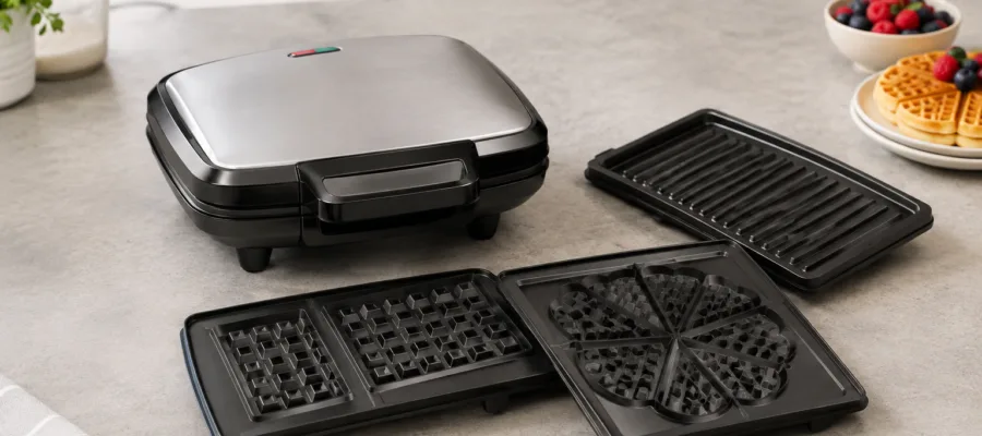 Waffeleisen mit wechselbaren Platten: Flexibel backen und sparen